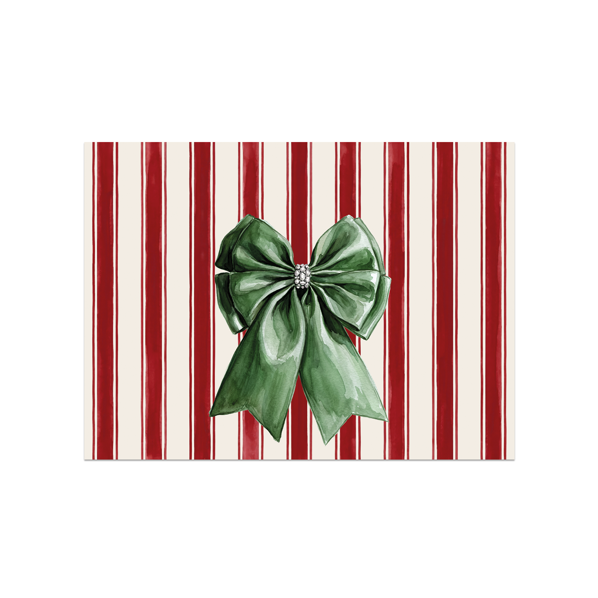 Set De Table Vinyle Christmas Stripes Red