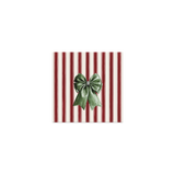 Dessous de verre en vinyle carré — modèle Christmas Stripes Red, décor de Noël
