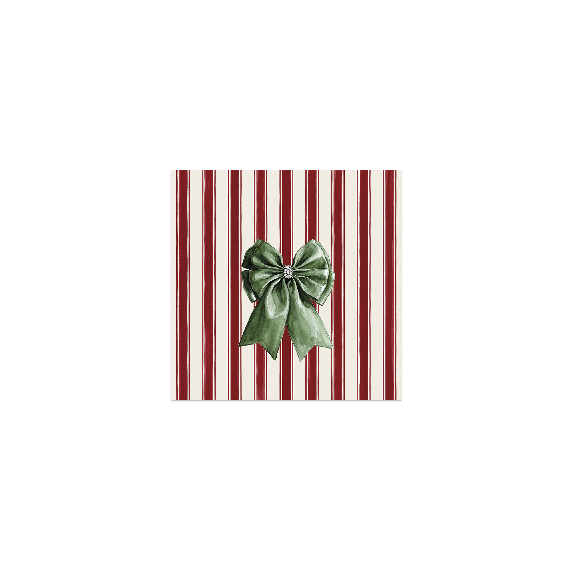 Lot de 6 dessous de verre Vinyle Christmas Stripes Red
