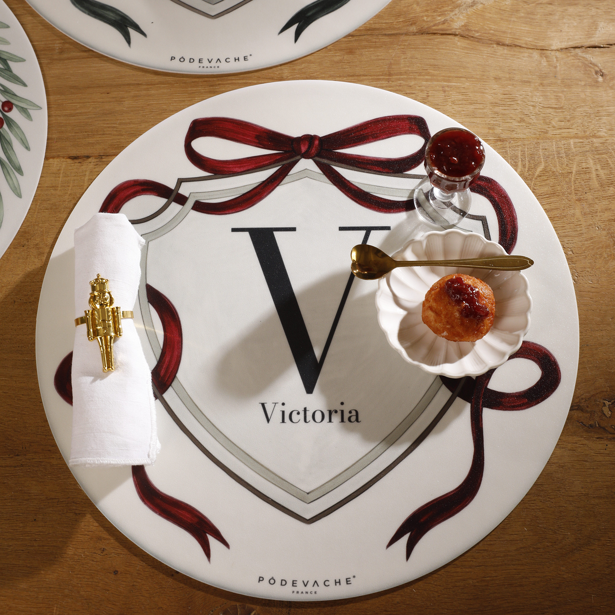Set de table vinyle personnalisé Ruban Rouge