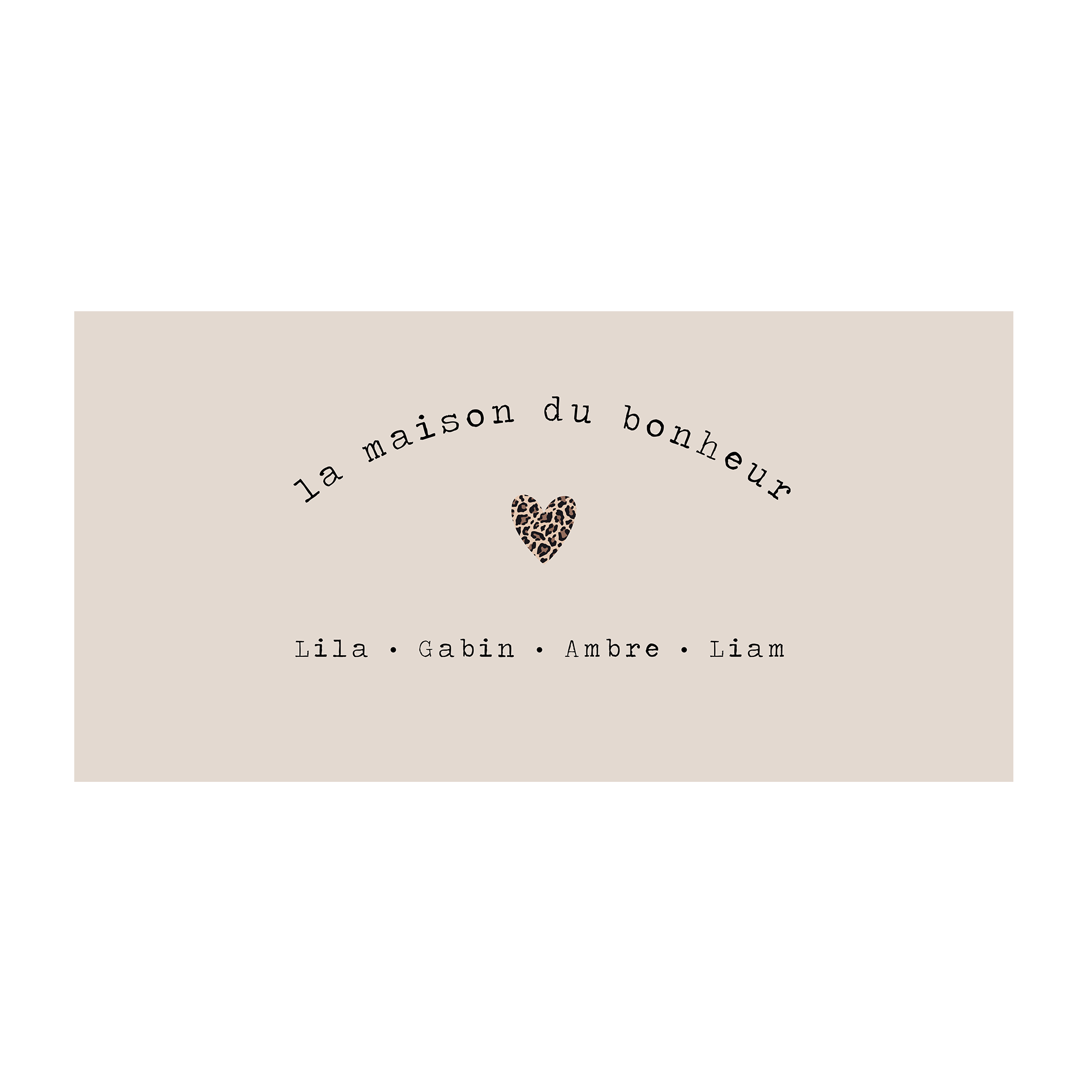 Tapis vinyle personnalisé Maison du Bonheur