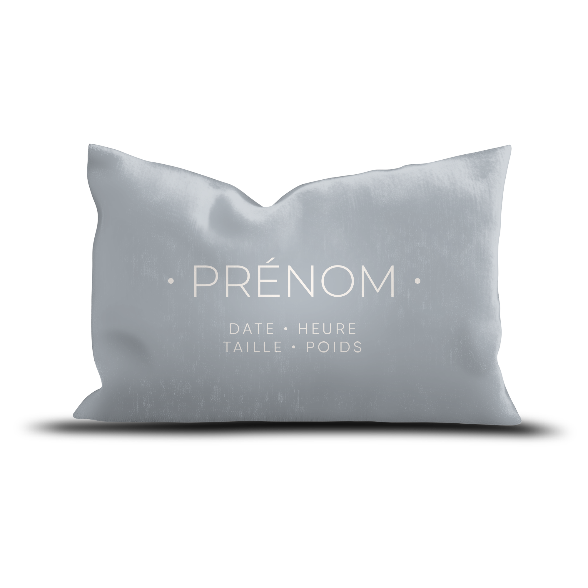 Coussin Velours Personnalisé Naissance Bleu