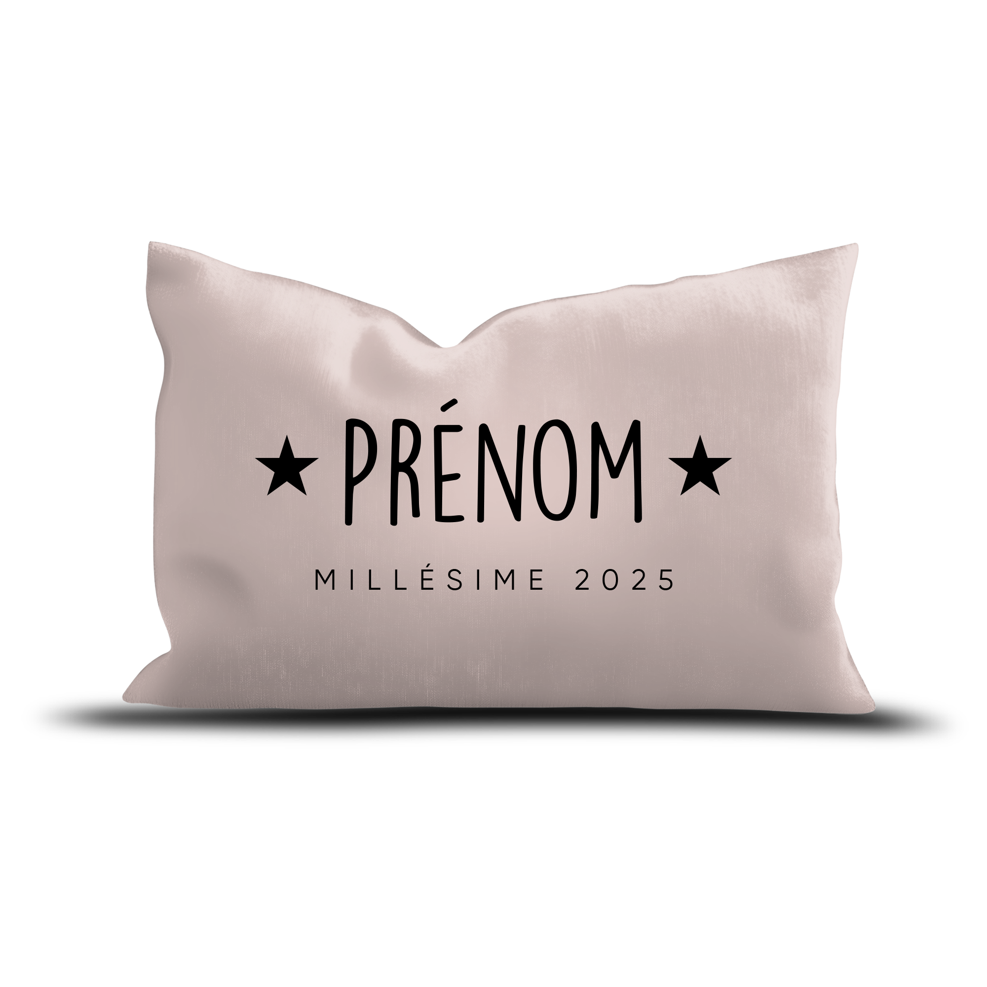 Coussin Velours Personnalisé Millésime Rose