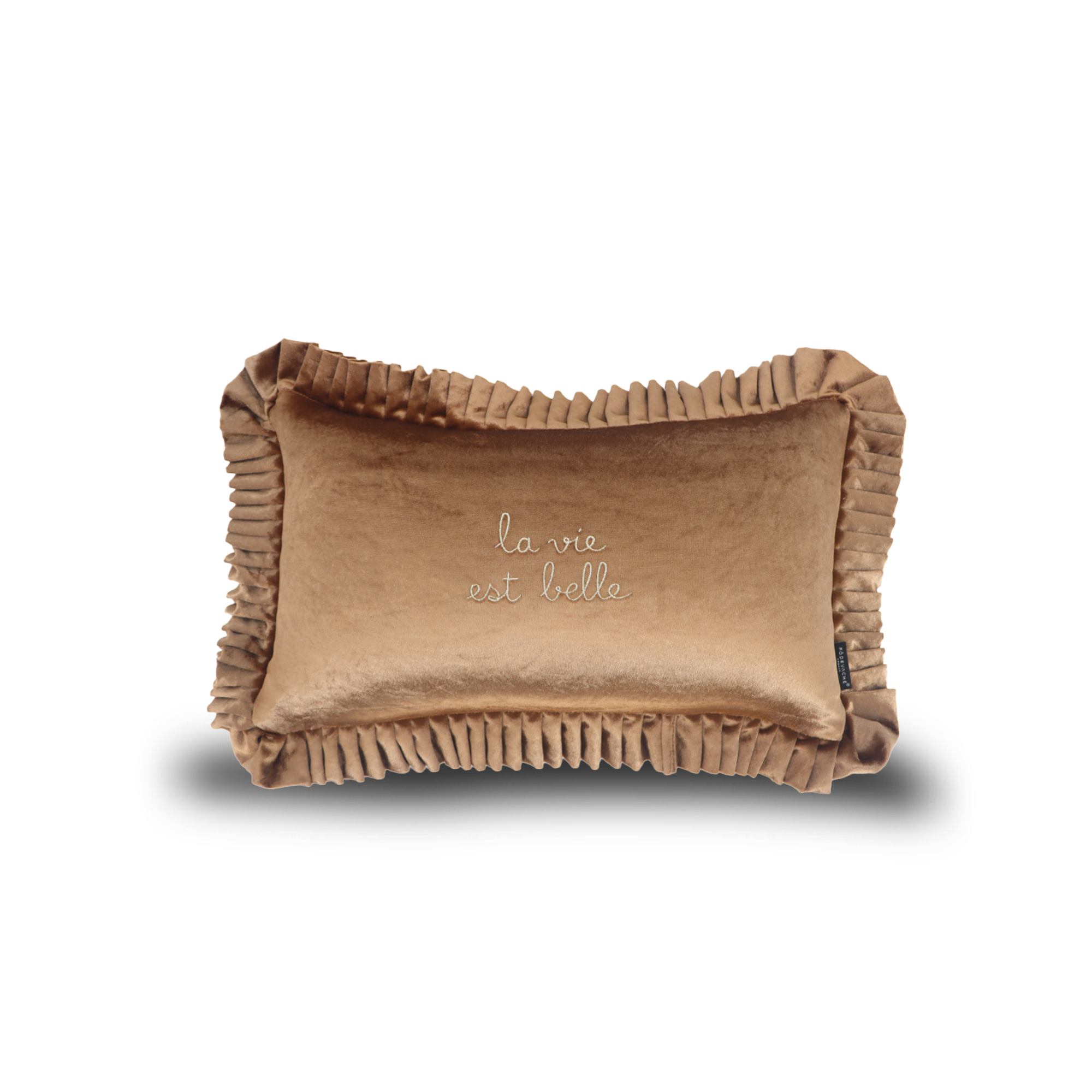 Coussin velours brodé Cochabamba