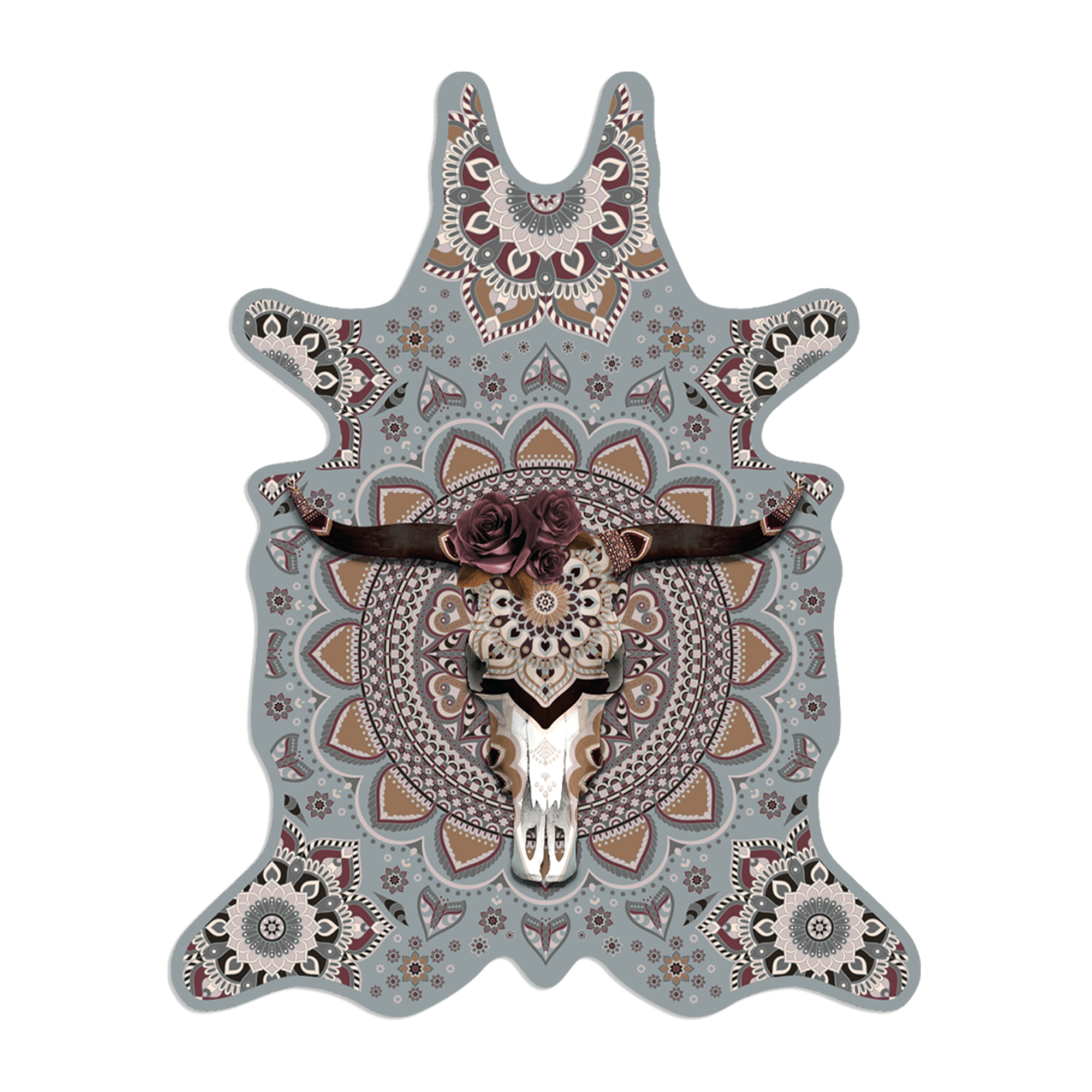 Tapis velours Bull Skull
