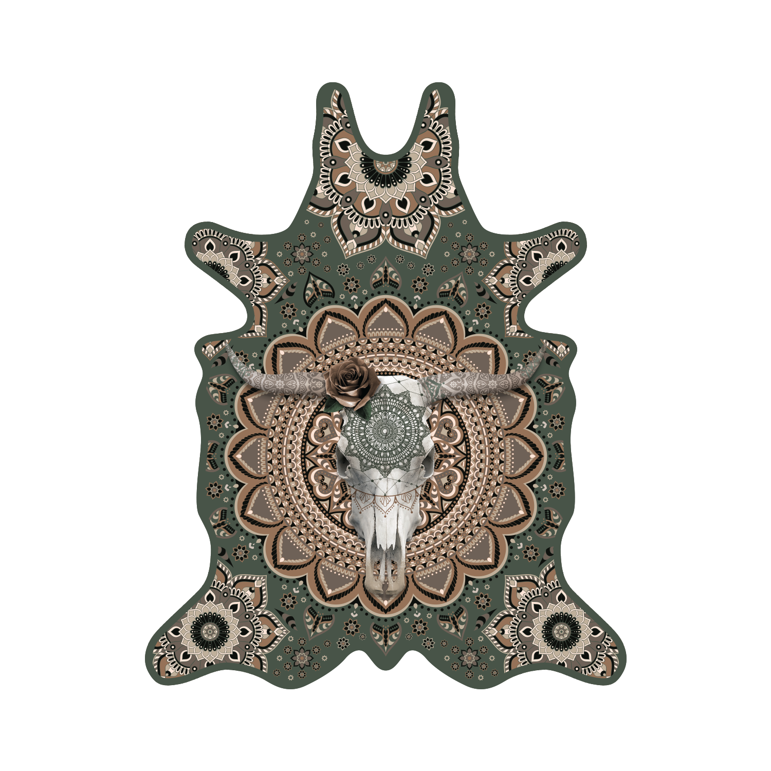 Set de table vinyle Bull Skull