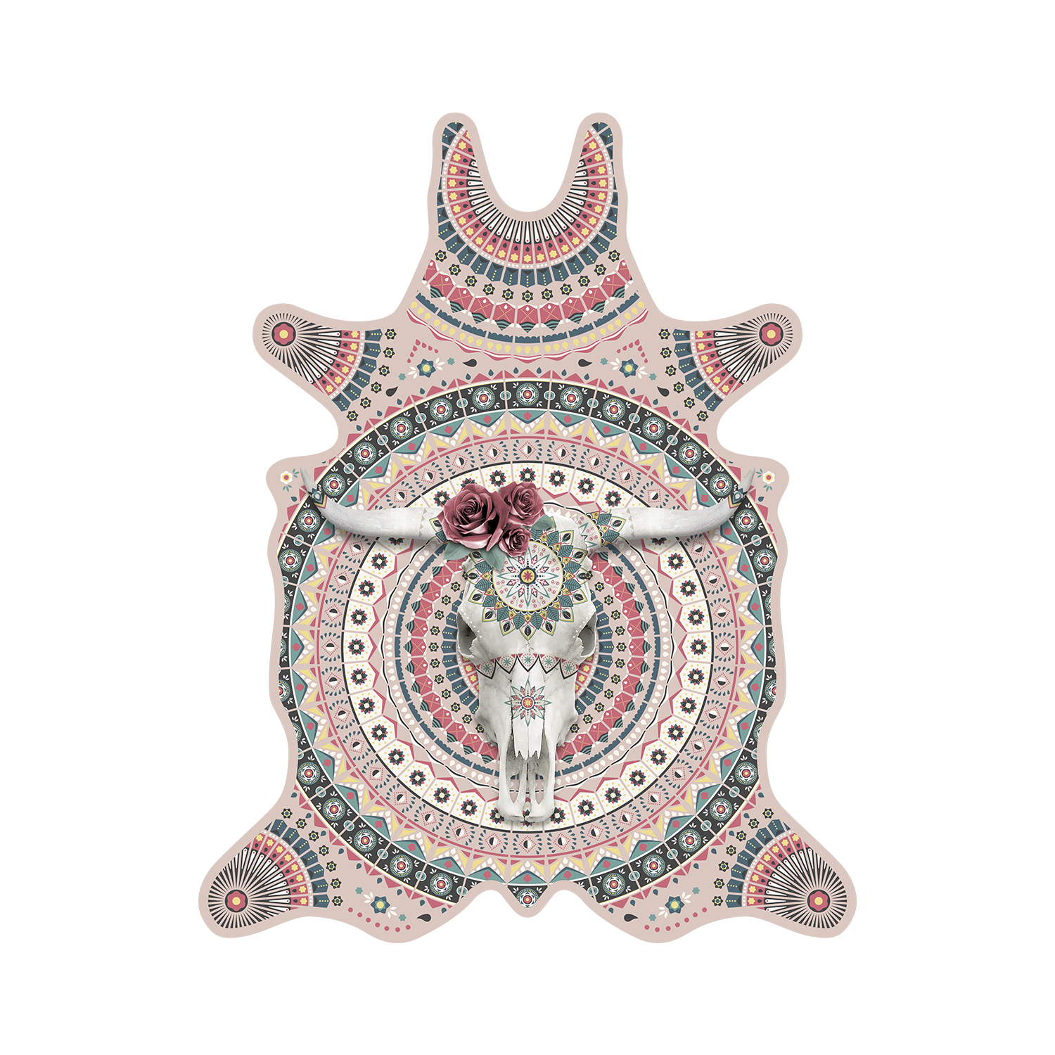 Set de table vinyle Bull Skull