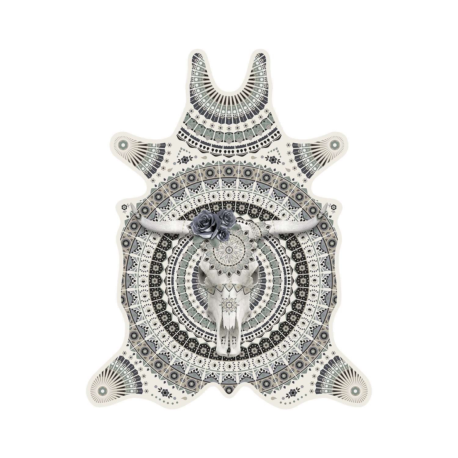 Set de table vinyle Bull Skull