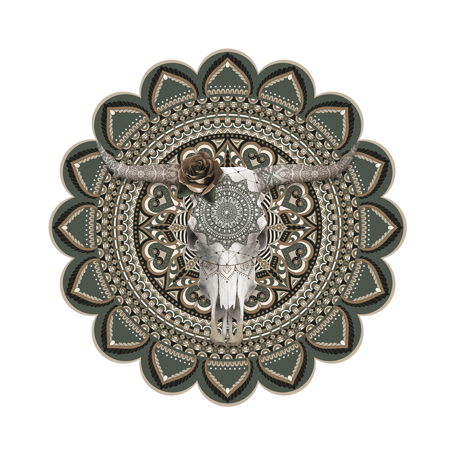 Set de table vinyle Bull Skull