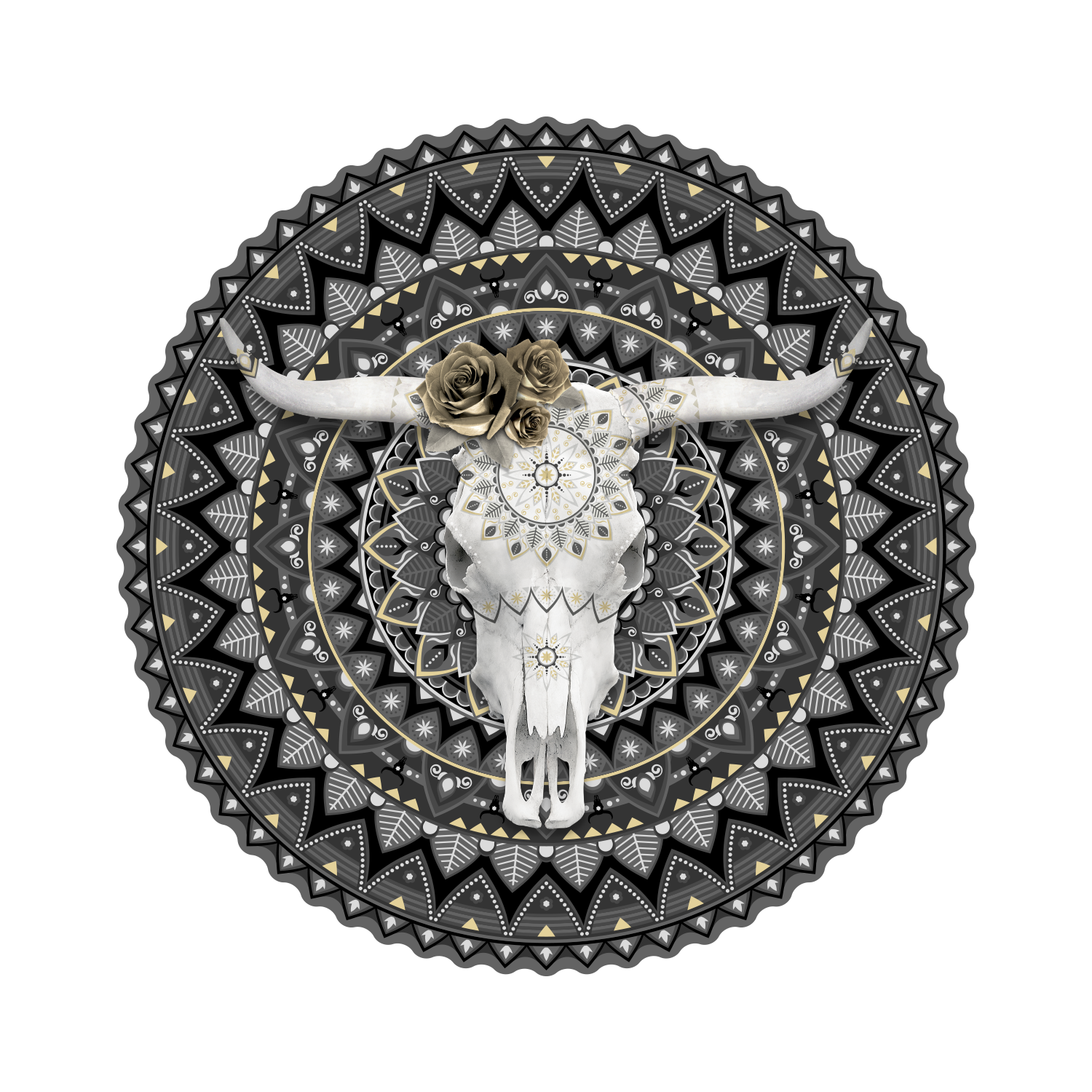 Set de table vinyle Bull Skull