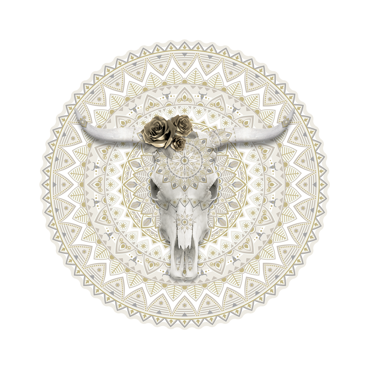 Set de table vinyle Bull Skull