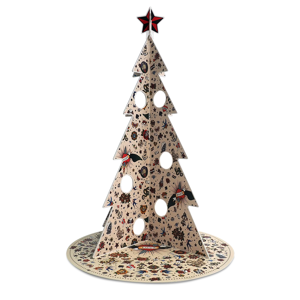 Sapin de Noël PVC Tattoo Beige XL