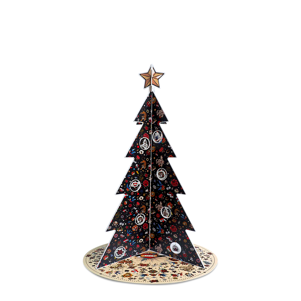 Sapin de Noël PVC Tattoo Noir L