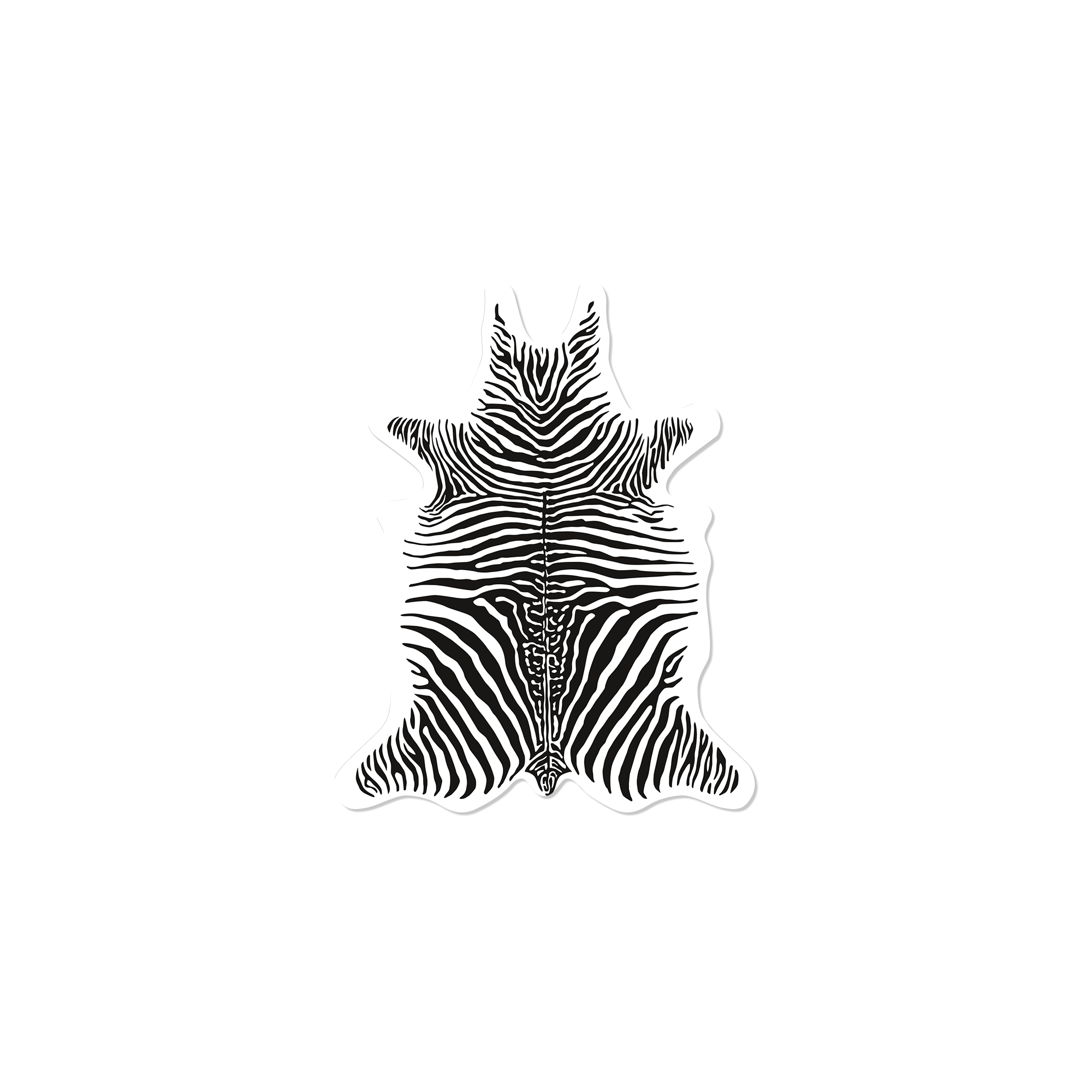Lot de 6 dessous de verre vinyle Zebra