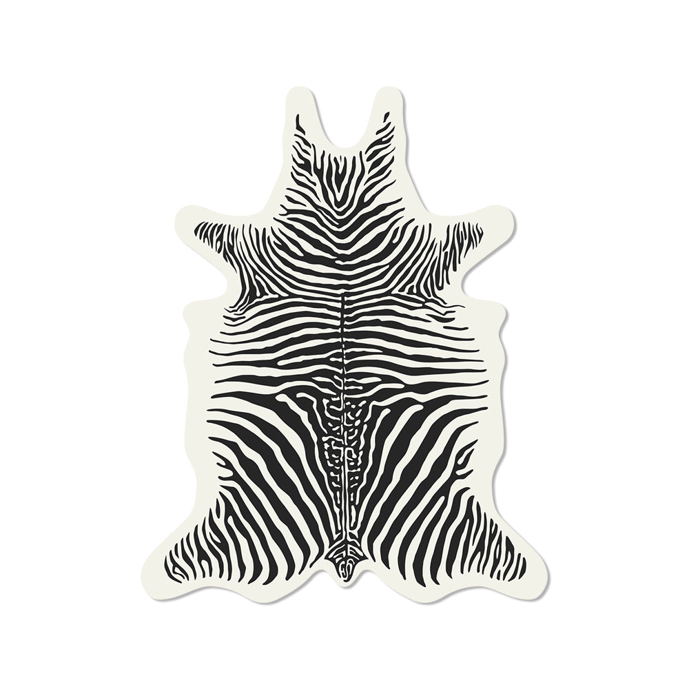 Set of 6 Zebra vinyl coasters