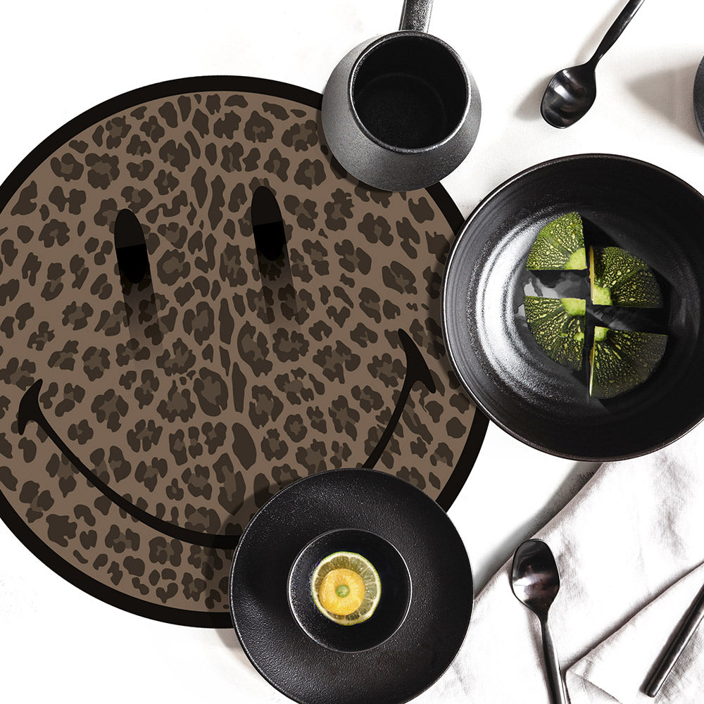 Set de table vinyle Pôdevache x Smiley® Leopard