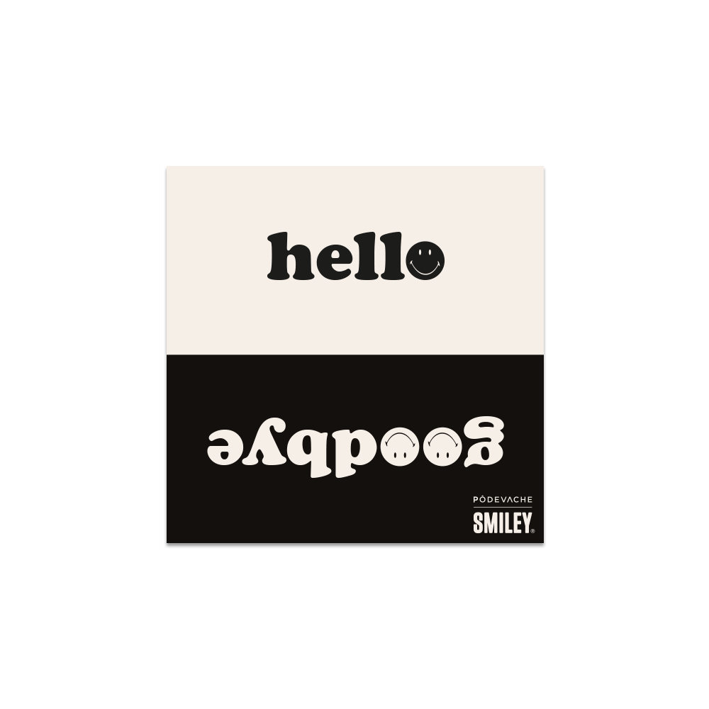 Lot de 6 dessous de verre vinyle Pôdevache x Smiley® Hello