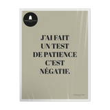 Affiche ou affiche encadrée Patience