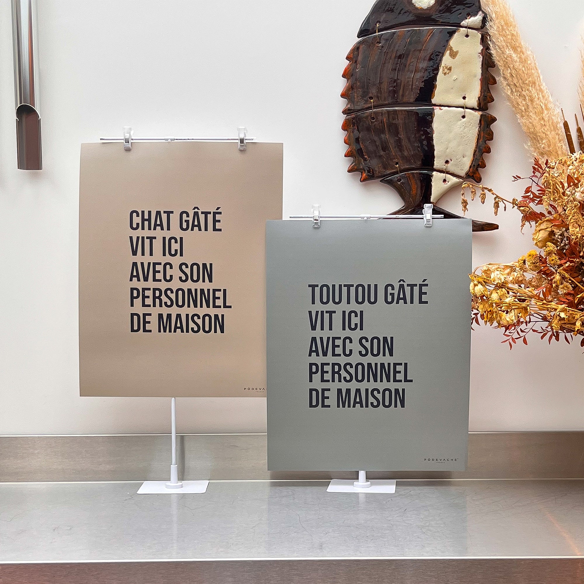 Affiche ou affiche encadrée Chat