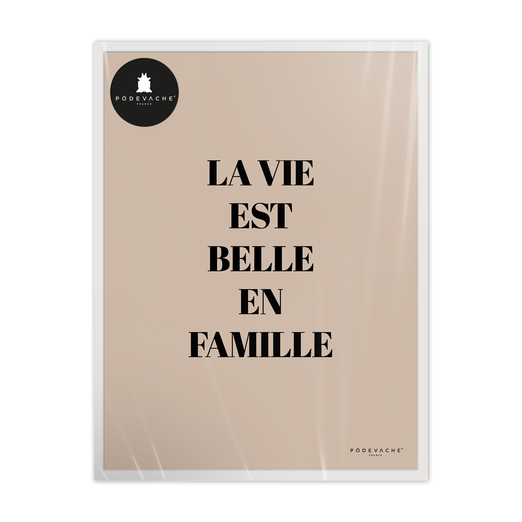 Affiche ou affiche encadrée Vie est Belle Famille