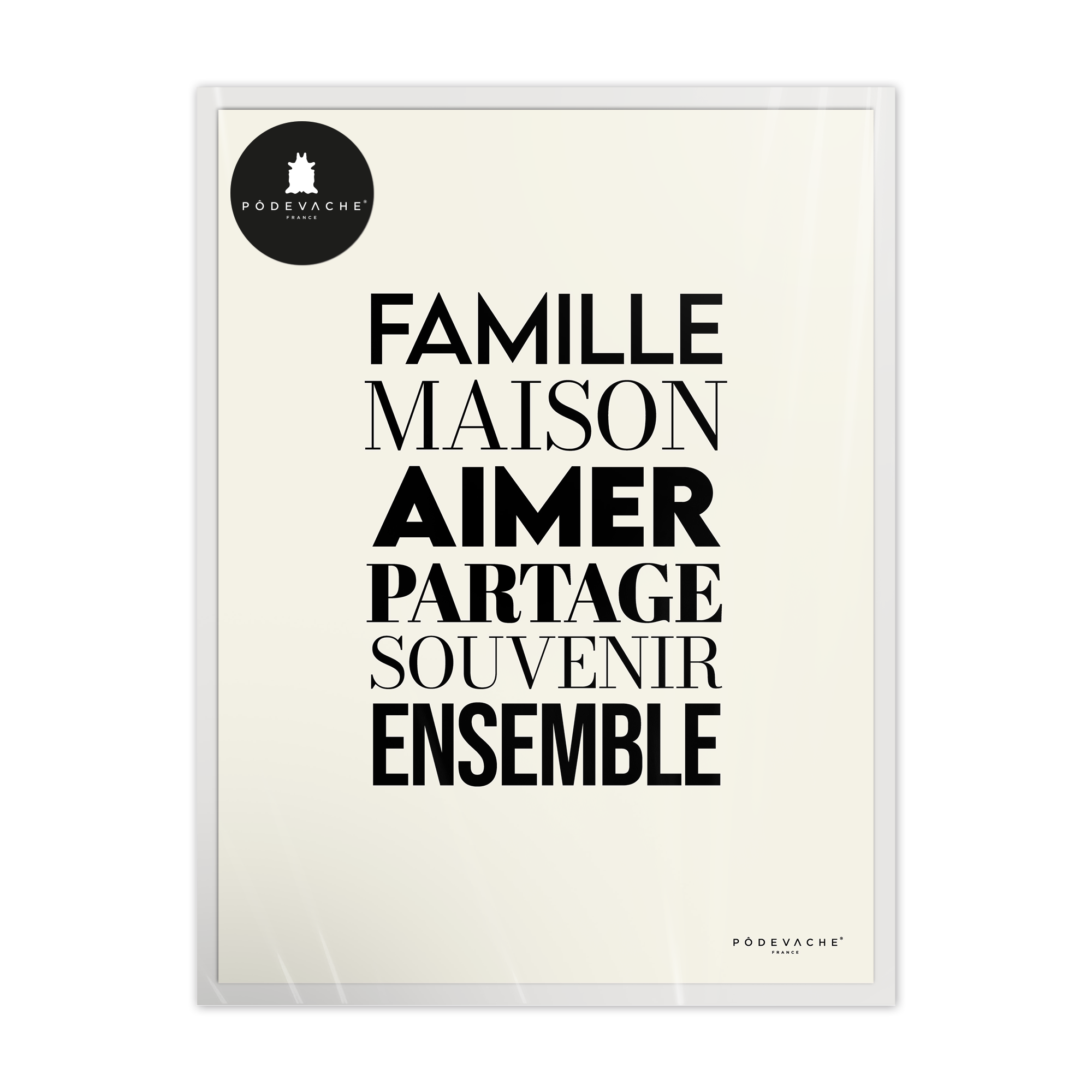 Affiche ou affiche encadrée Famille Partage