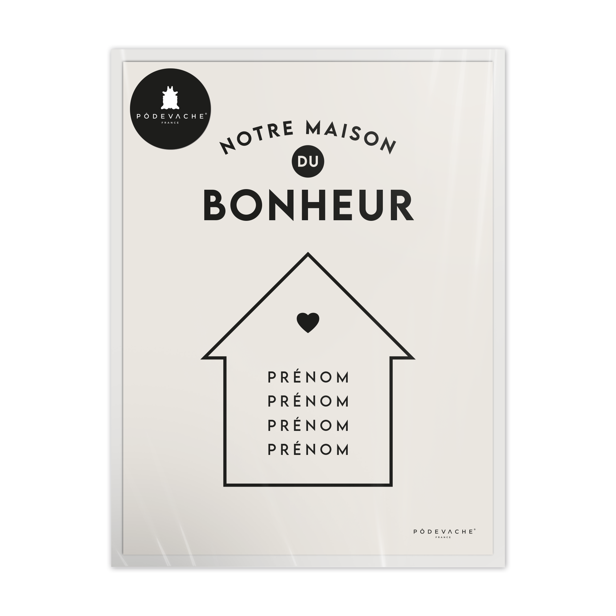 Affiche personnalisée Notre Maison du Bonheur