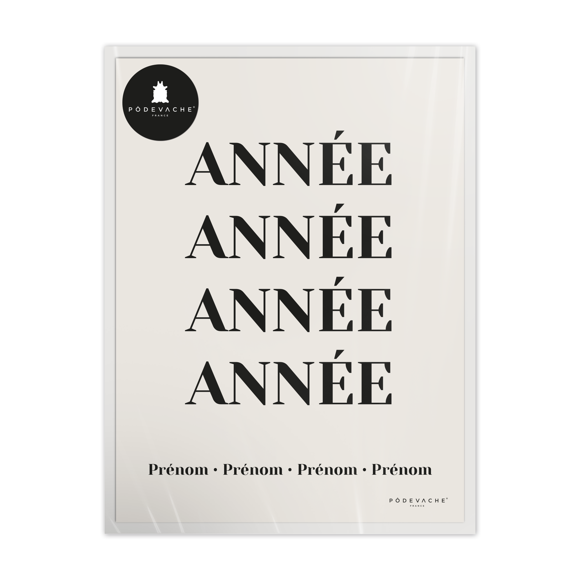Affiche personnalisée Dates & Prénoms