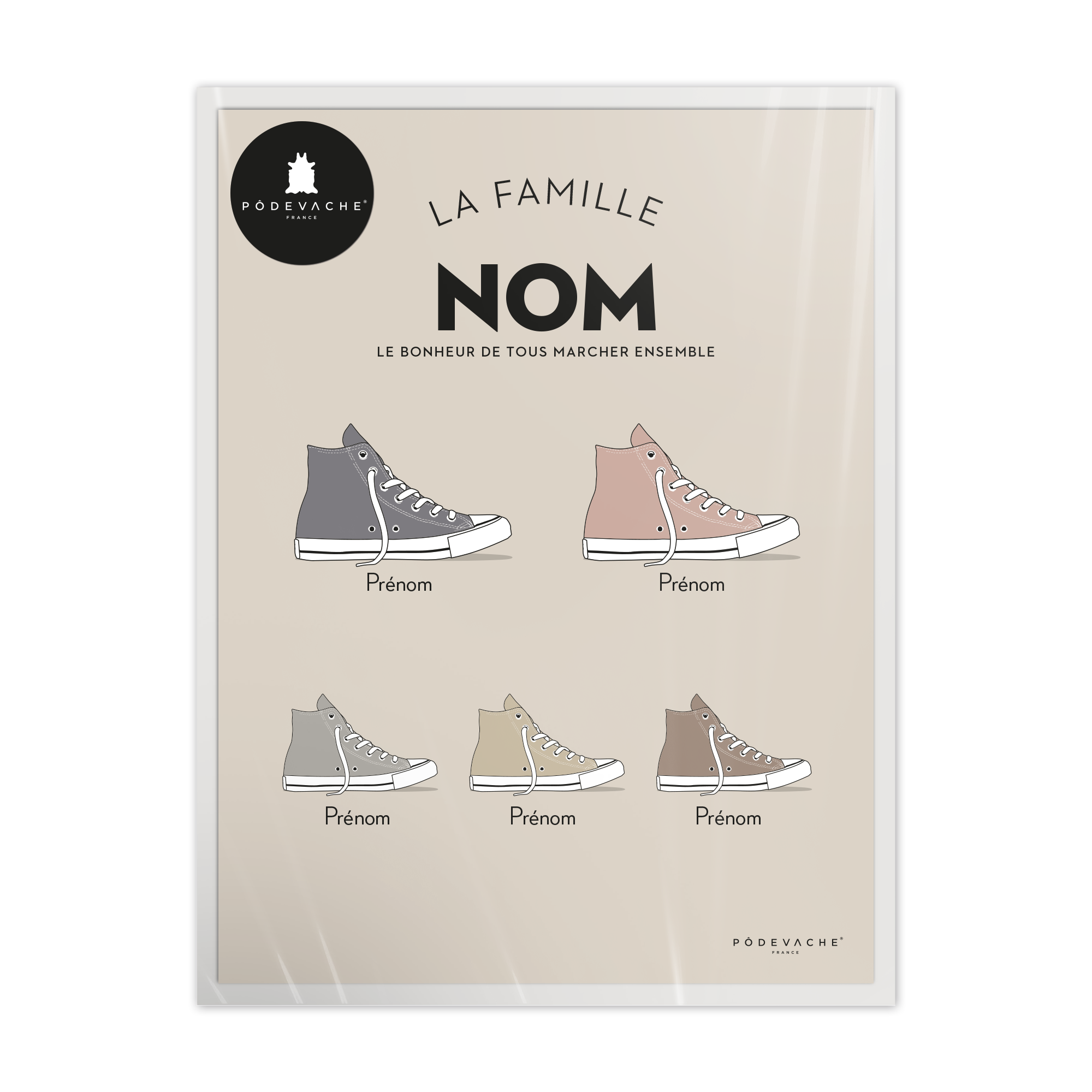 Affiche personnalisée Baskets Famille