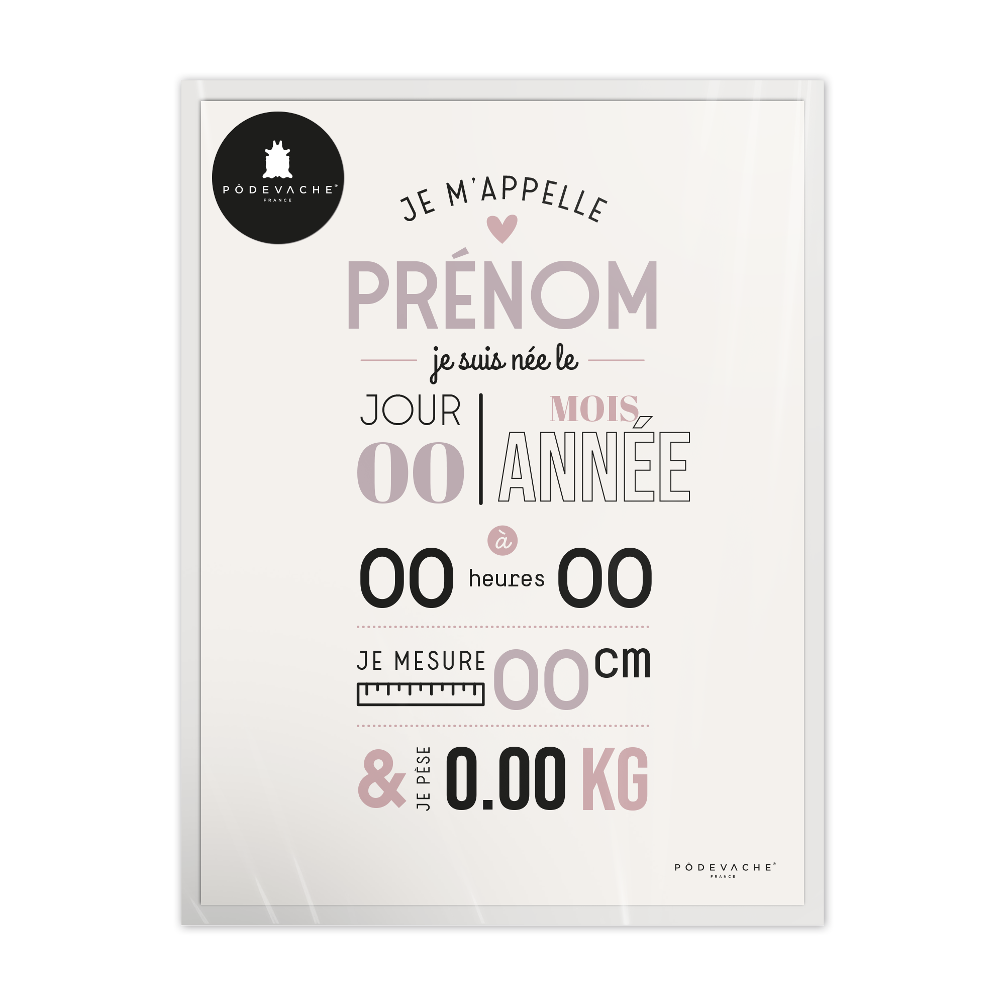 Affiche personnalisée Je M'appelle Girl