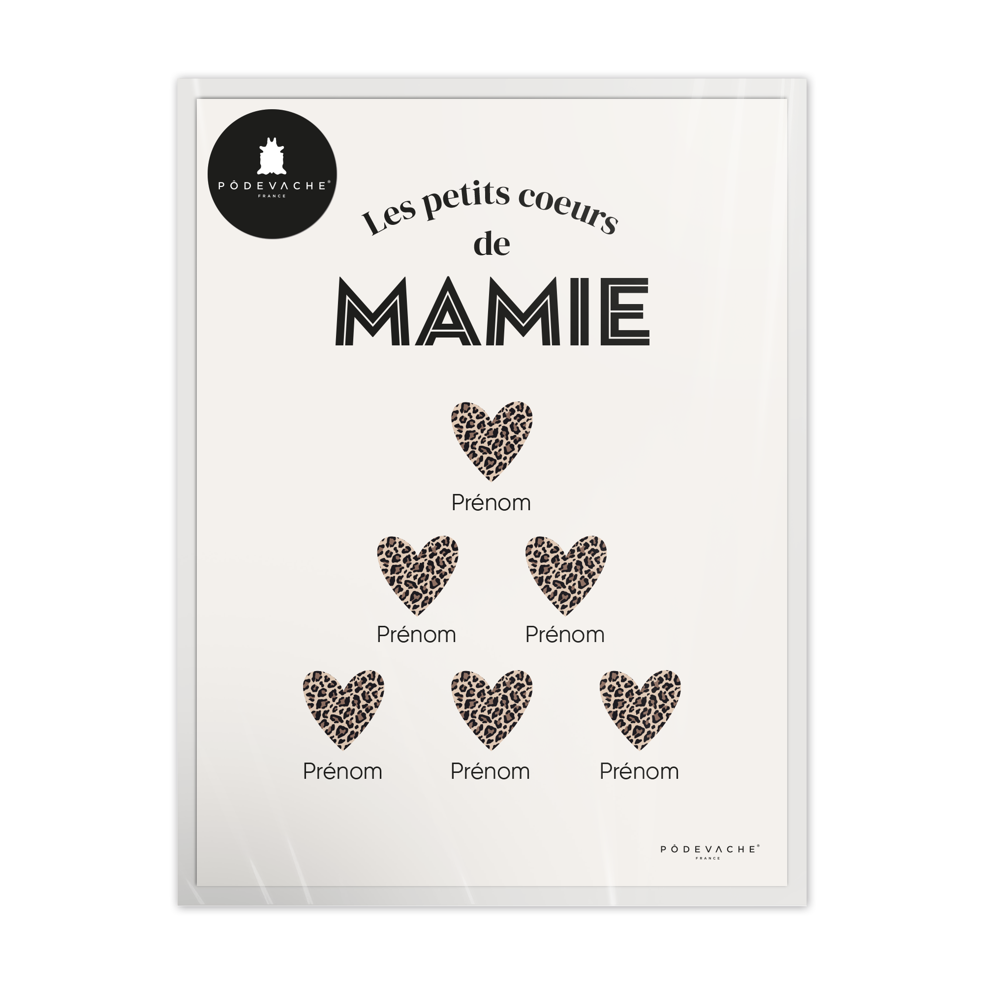 Affiche personnalisée Petits Coeurs