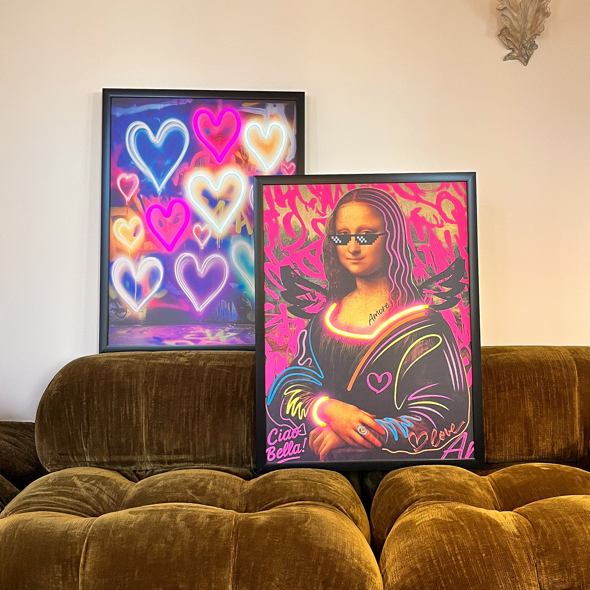 Tableau néon Joconde Bulle