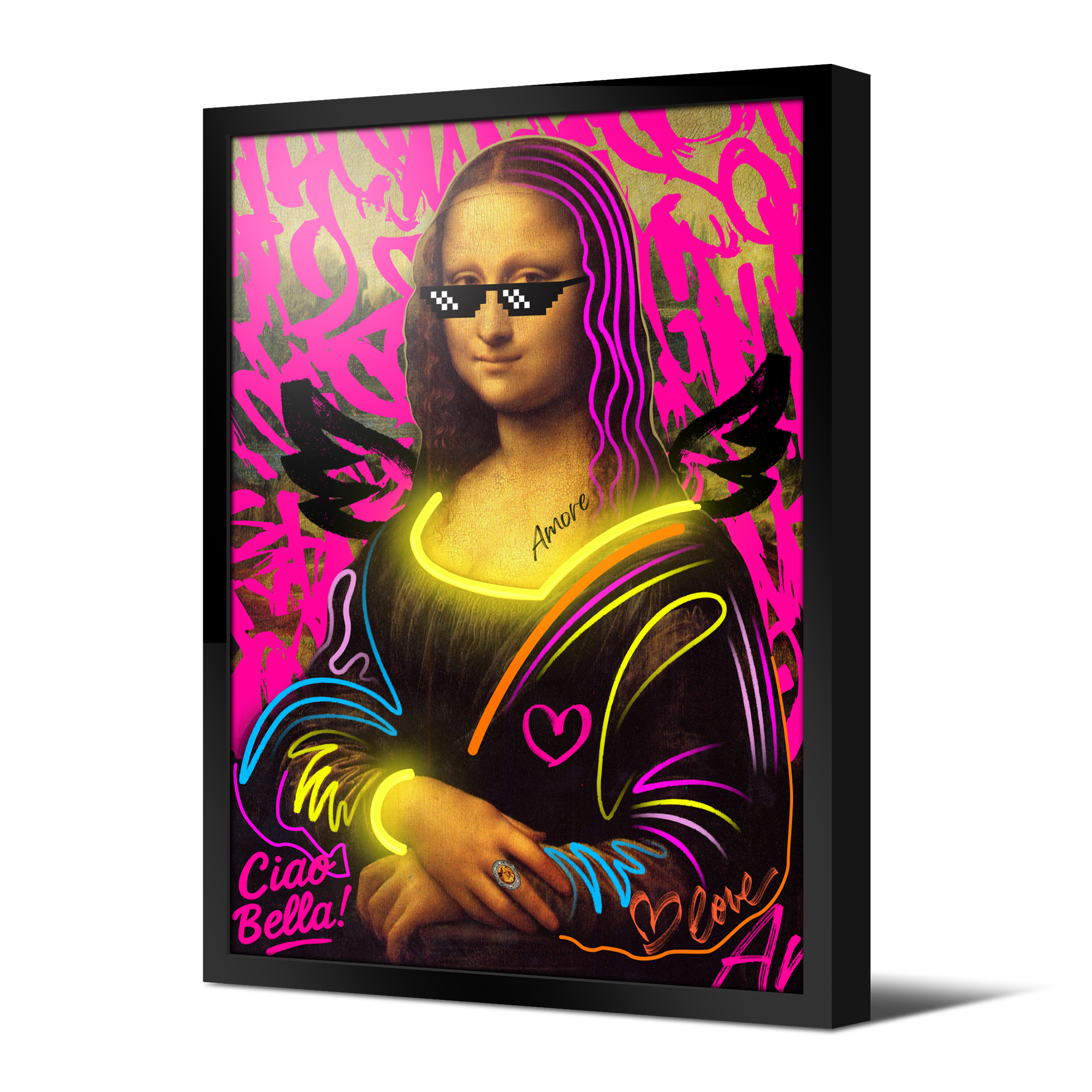 Tableau néon Joconde Bulle