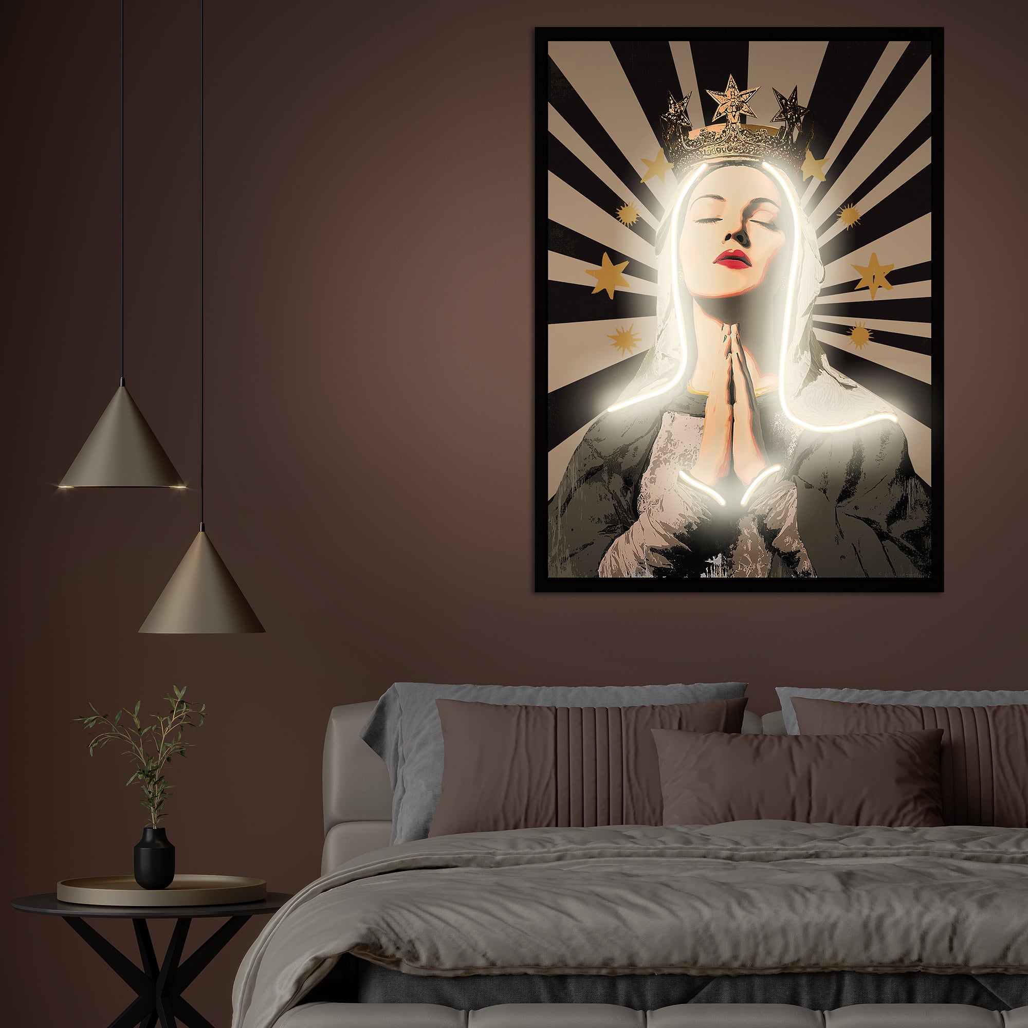 Tableau néon Virgen