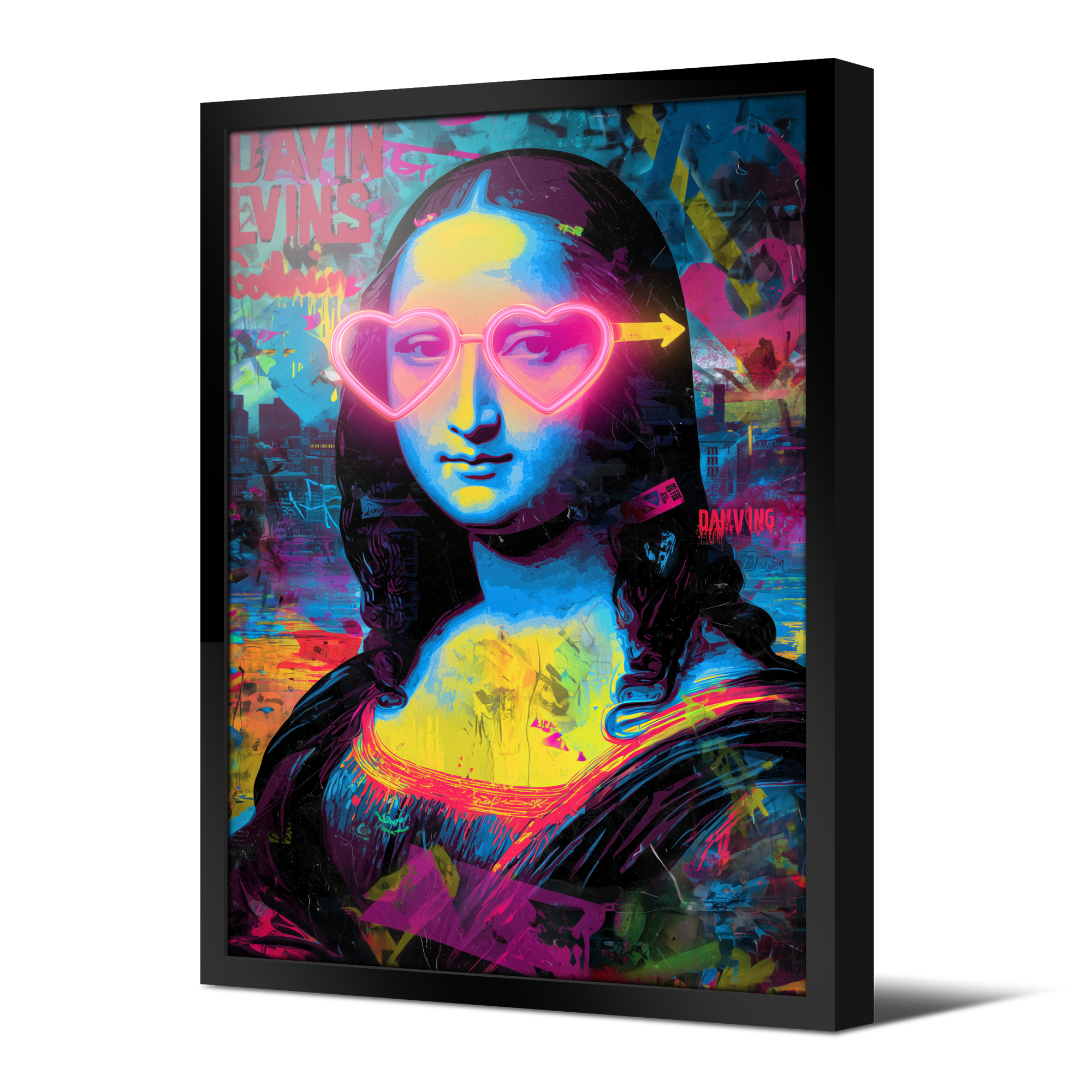 Tableau néon Joconde Lunettes