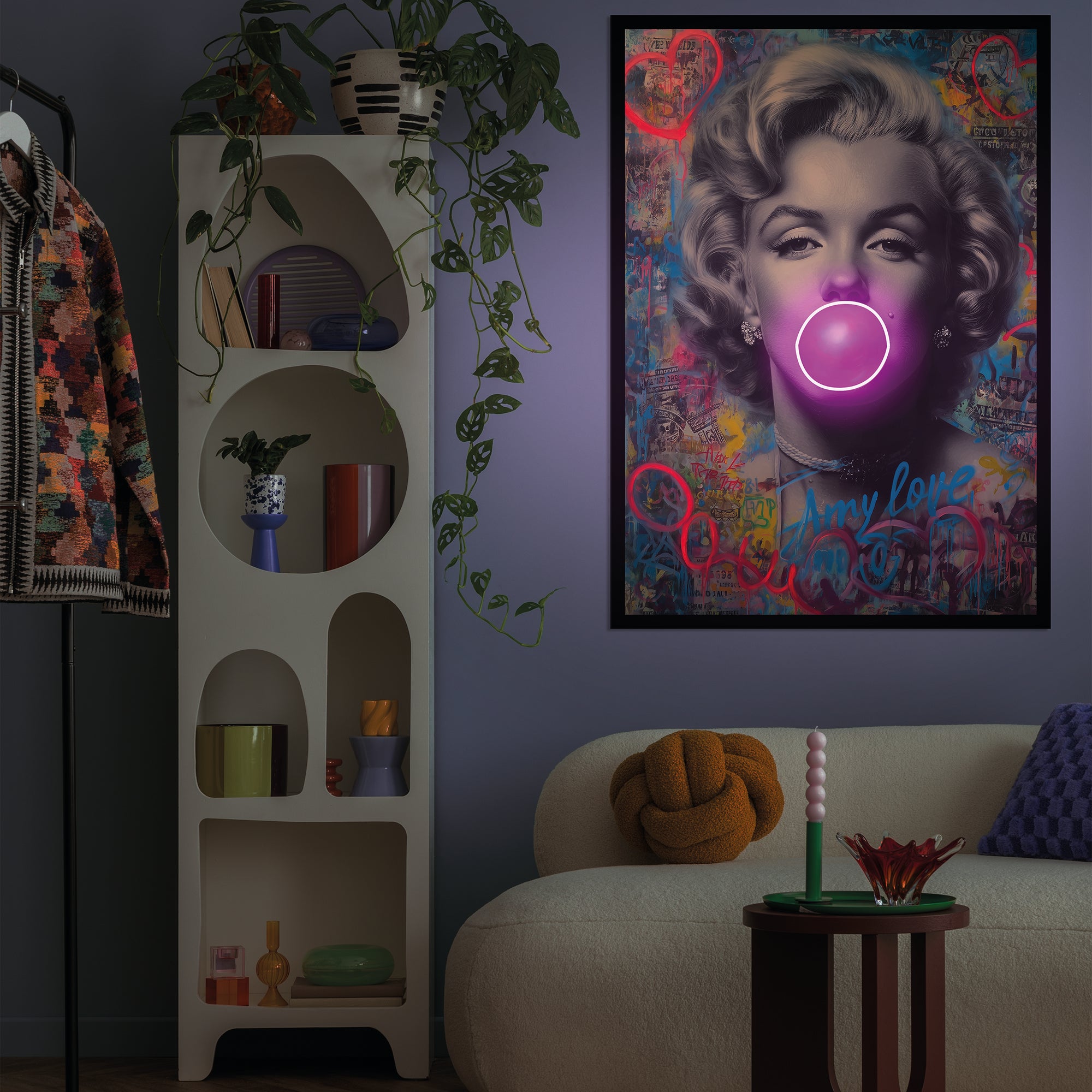 Tableau néon Marylin