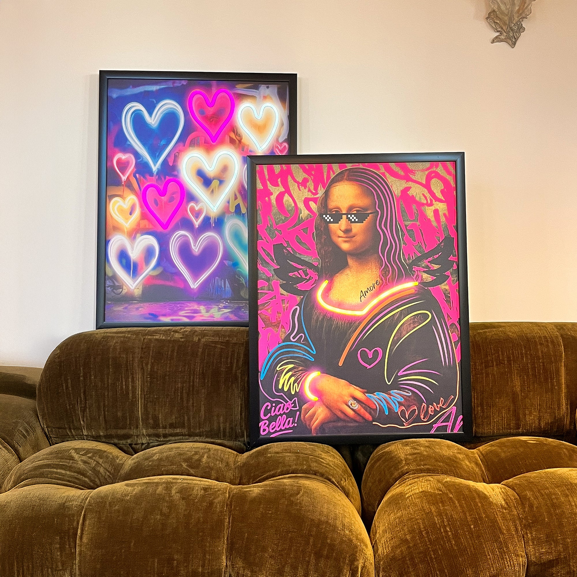 Tableau néon Color Heart