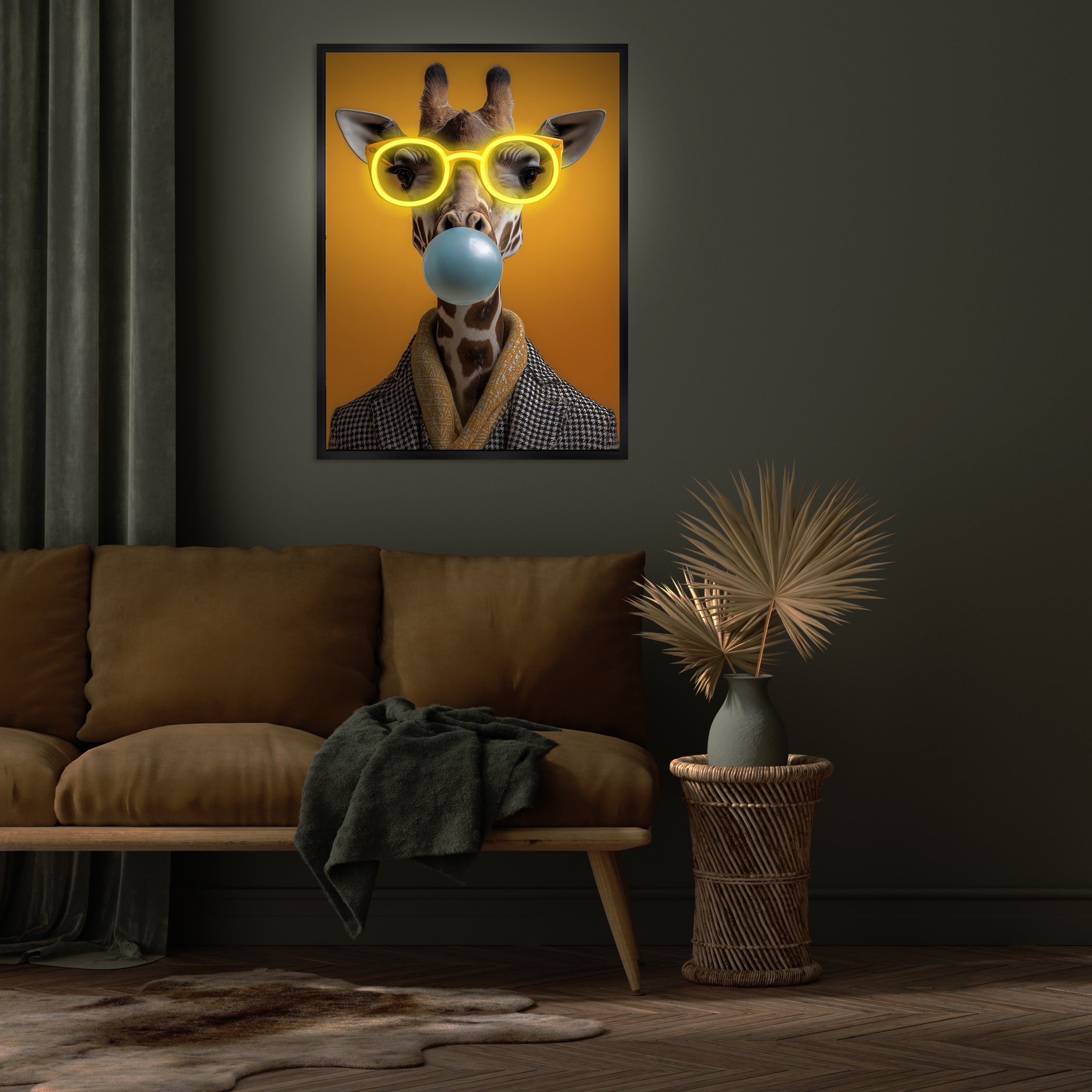 Tableau Néon Girafe