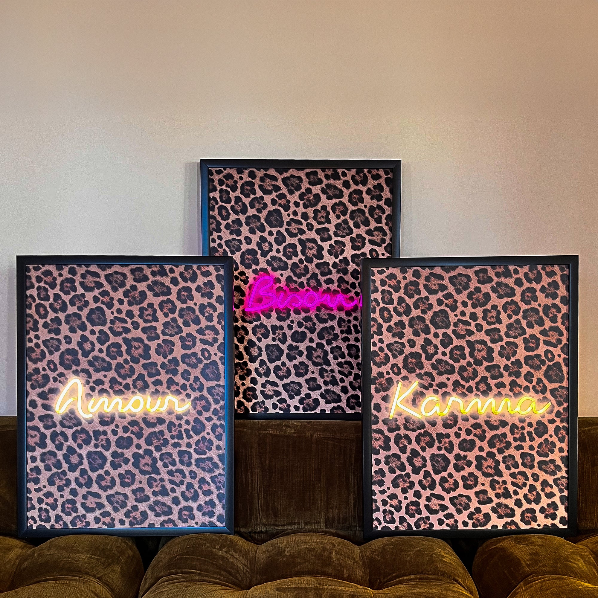 Tableau néon Leo Bisou