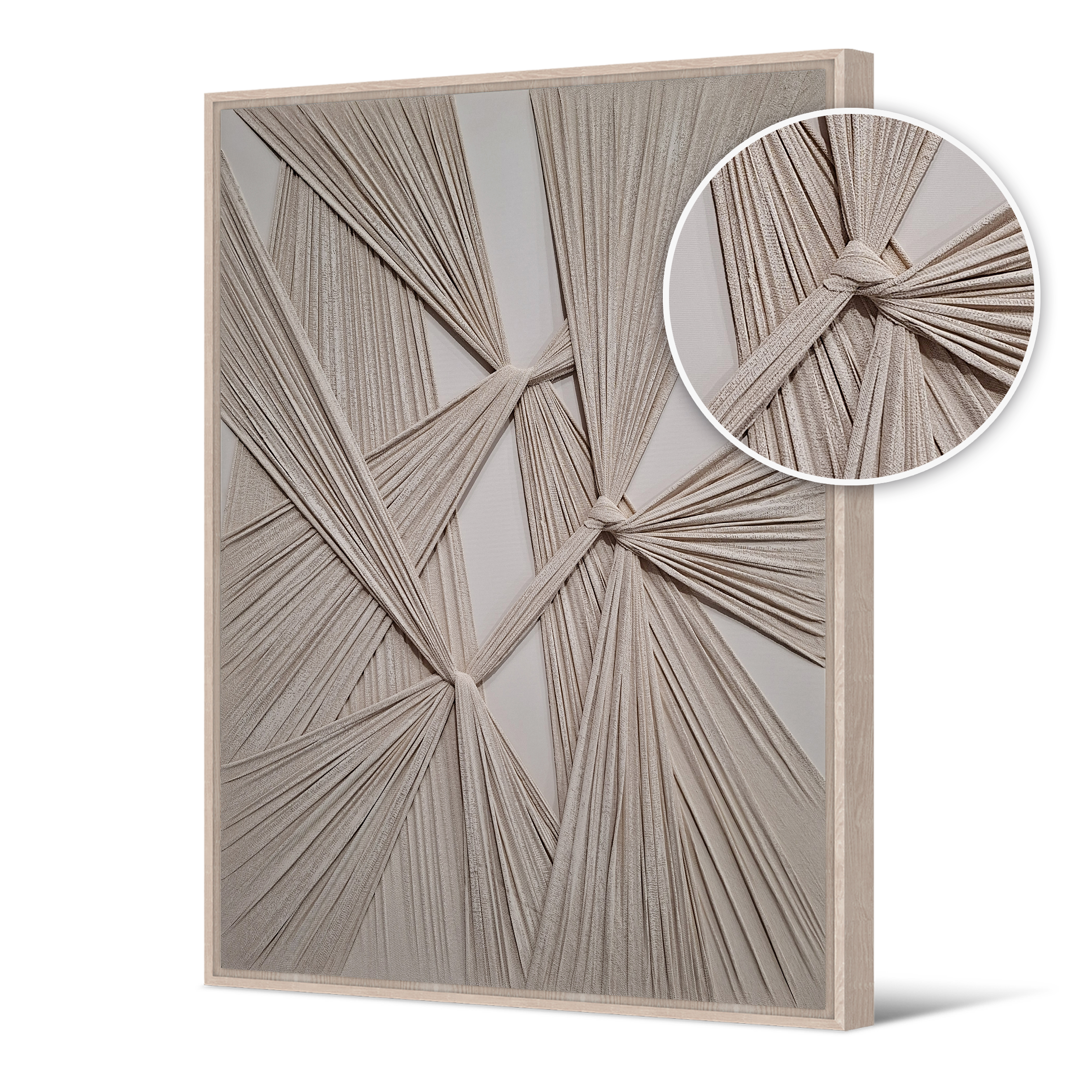 Tableau réhaussé Textile Beige