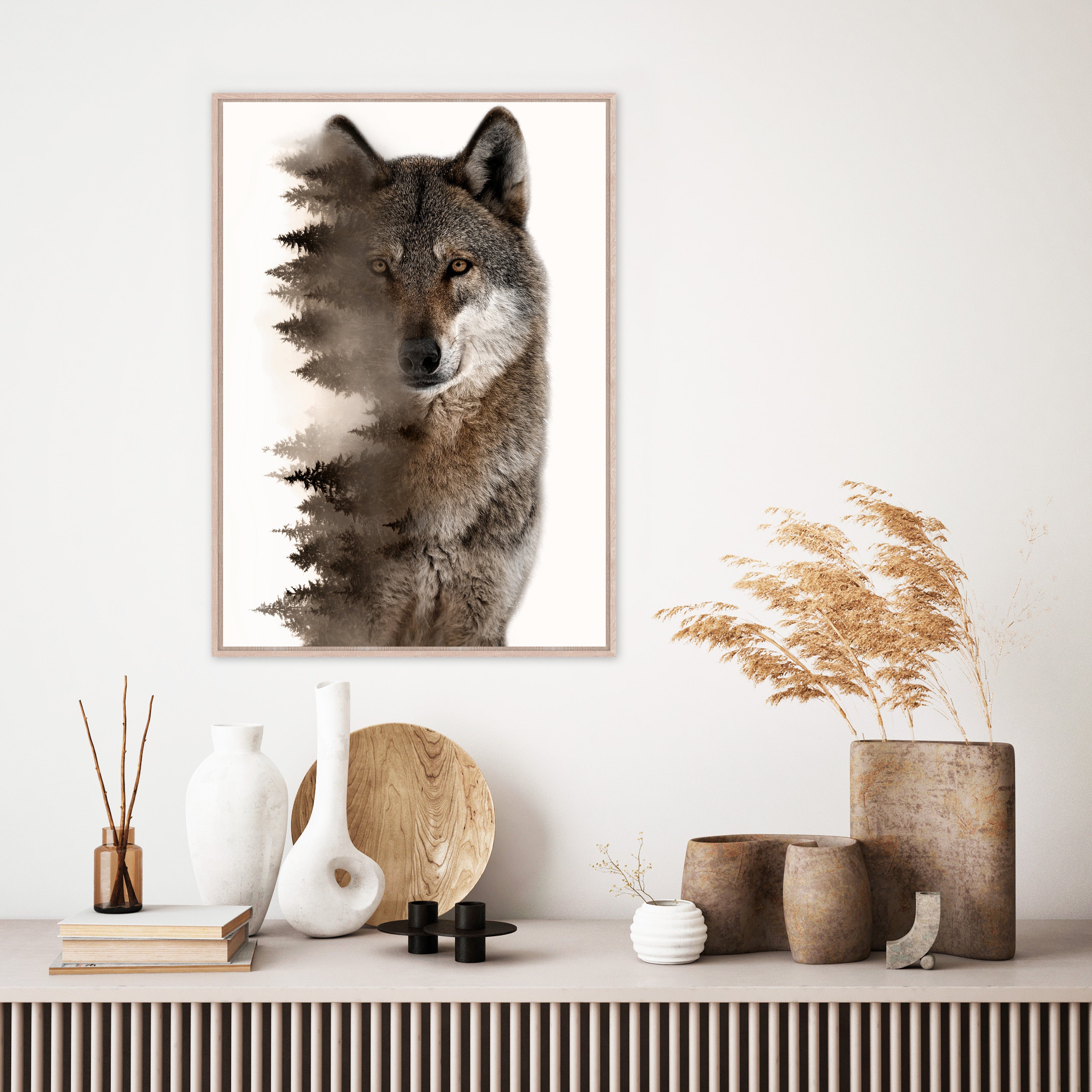 pintura de lobo