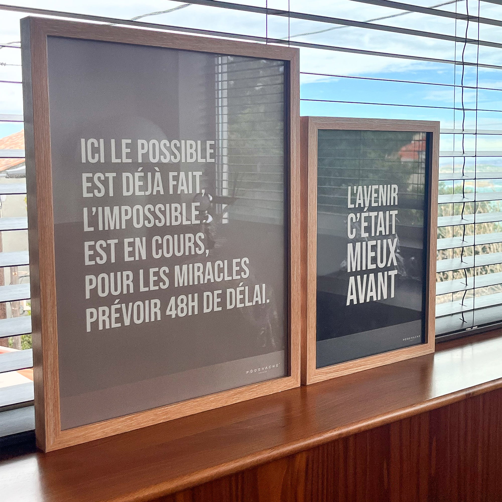 Affiche ou affiche encadrée Mieux Avant