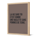 Affiche encadrée en papier — modèle Raclette