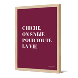Affiche encadrée en papier — modèle Chiche