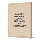 Affiche encadrée en papier — modèle Règles
