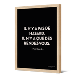 Affiche encadrée en papier — modèle Hasard