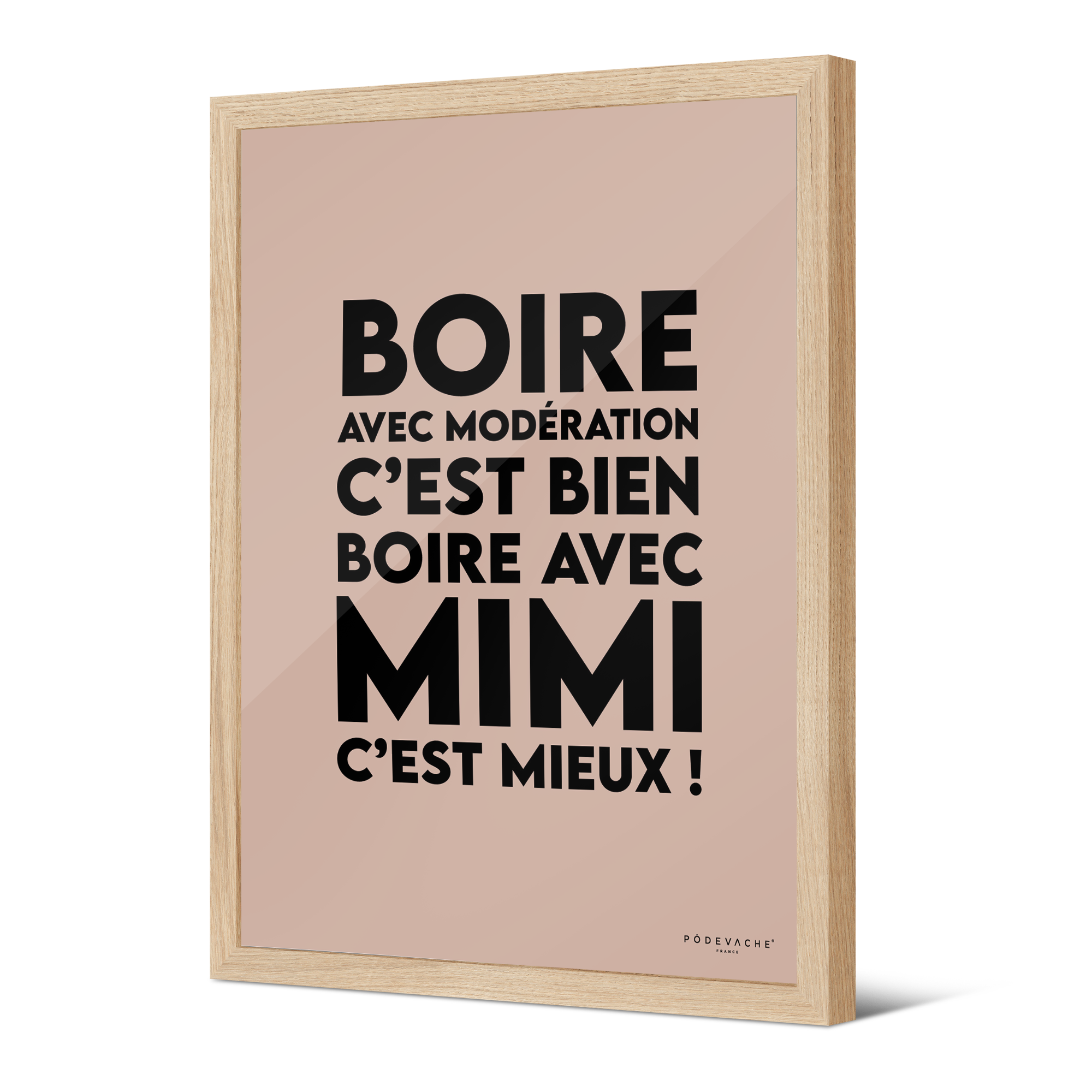 Affiche ou affiche encadrée Boire avec Mimi