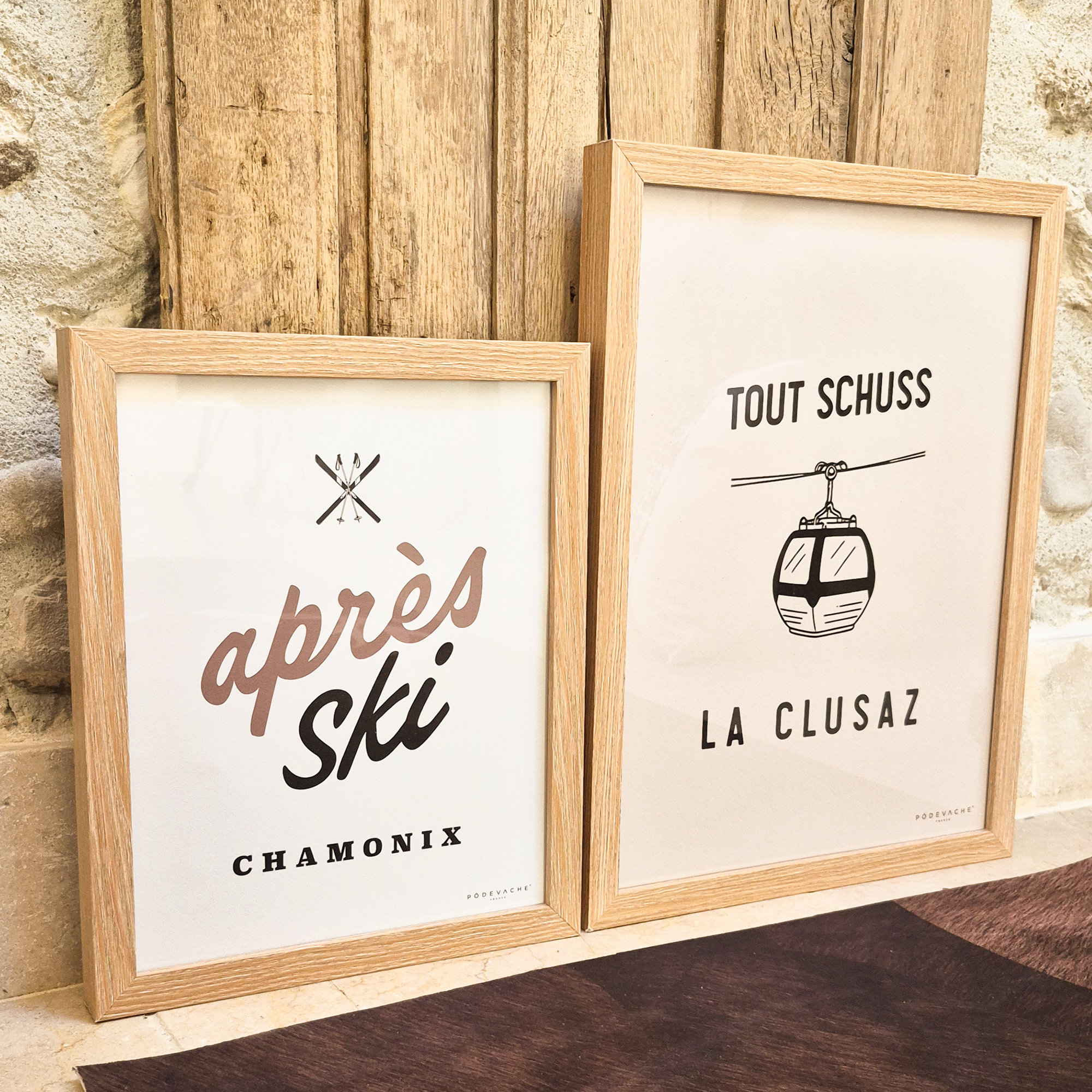 Affiche encadrée personnalisée Après Ski
