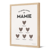 Affiche encadrée personnalisée en papier — modèle Petits Coeurs