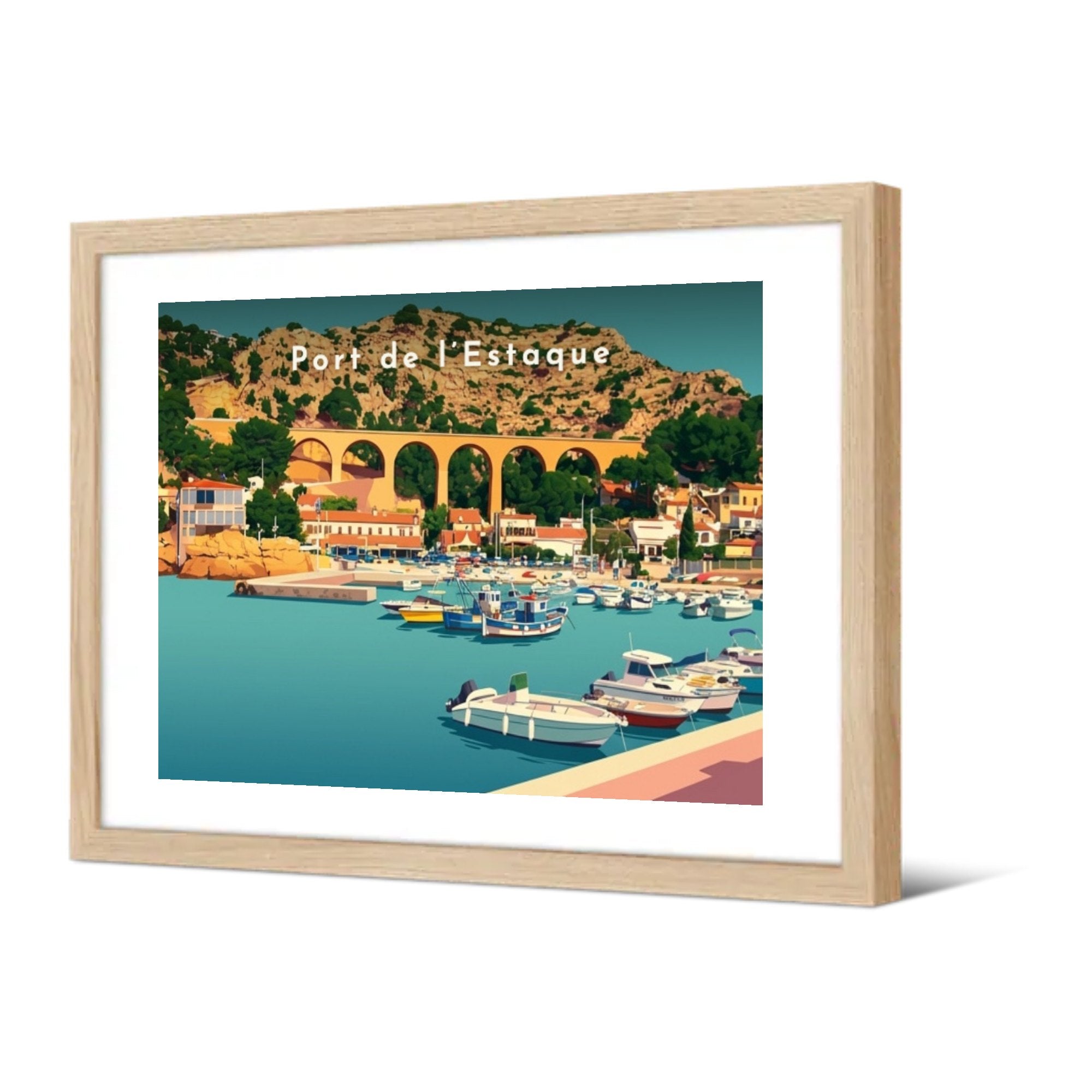 Port de l’Estaque — Pôdevache, encadrée, vue de trois quarts