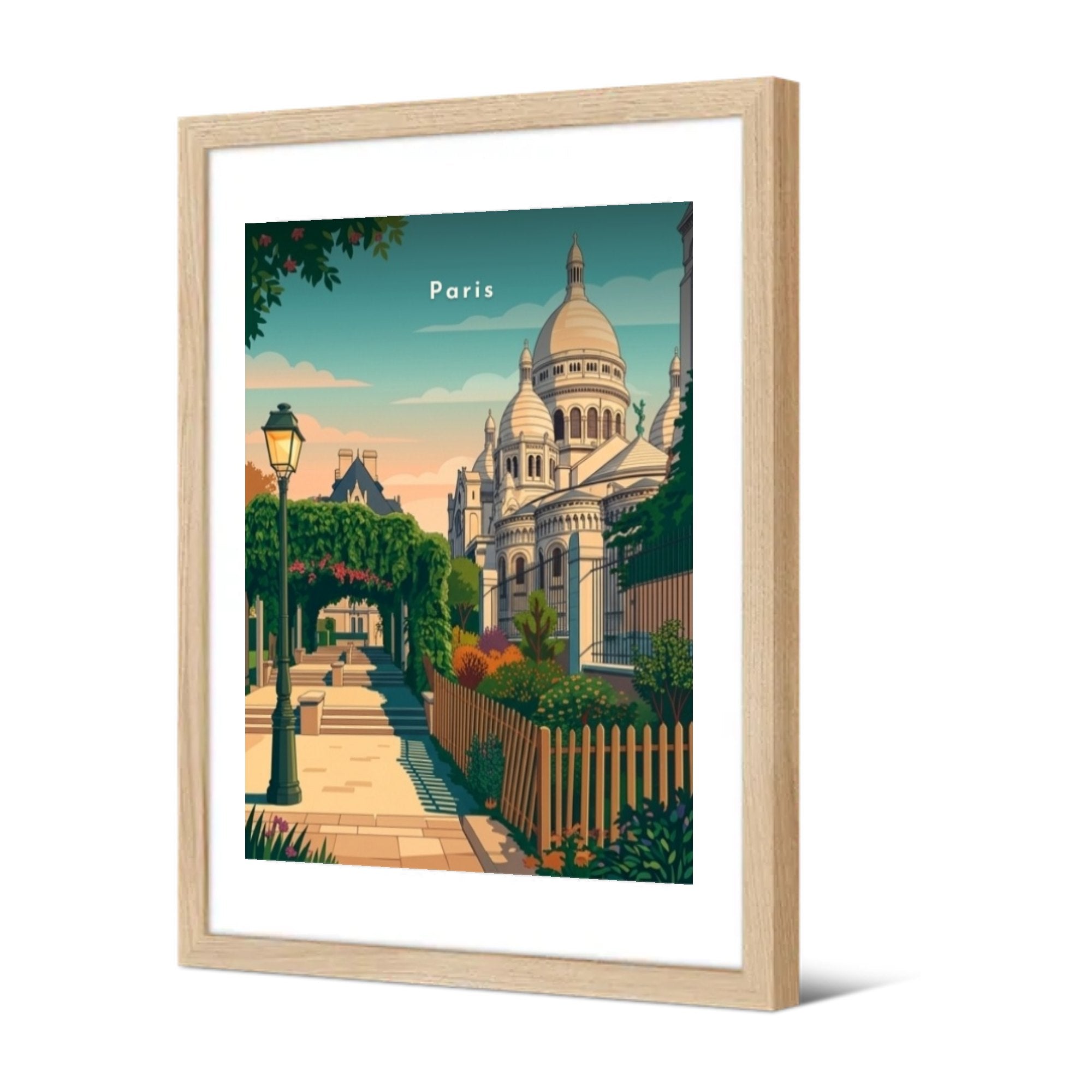 Le Sacré-Cœur de Montmartre — Pôdevache, encadrée, vue de trois quarts